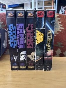 (5) Star Wars Set VHS Tape Collection Original 1977 1983 & 1995 - Picture 1 of 5