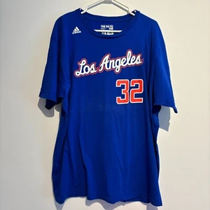 Blake Griffin LA Clippers Adidas NBA T-Shirt 2XL #32 Blue Basketball Jersey Tee - Picture 1 of 10