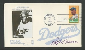 1982 RALPH BRANCA SIGNED FIRST DAY ISSUE JACKIE ROBINSON HOFer DODGERS YANKEES - Picture 1 of 1
