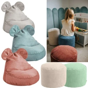 Sweet Miki Sedia a Sacco per Bambini con Orecchie / Pouf Rotondo per Bambini, Morbido - Foto 1 di 21