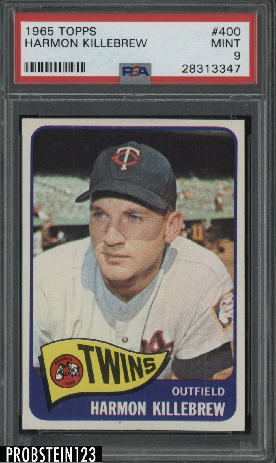1965 Topps #400 Harmon Killebrew Minnesota Twins HOF PSA 9 MINT