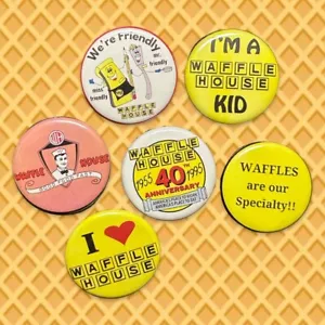 Paquete de 6 Botones de réplica de Waffle House #1 - Imagen 1 de 2