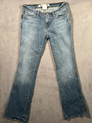 "Pantalones de mezclilla vintage Gap para mujer 4 corte bota tiro ultra bajo curvilíneo elástico mediano Y2K 28x31,5""" Foto 1 de 4