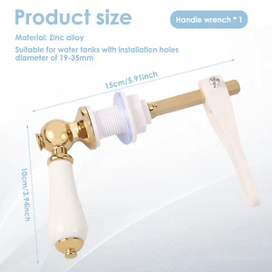 Heavy Duty Towel Flush Handle Zinc Alloy Toilet Tank Flush Lever elvgm - Picture 1 of 11