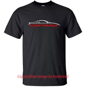 CAMARO T-Shirt Car Silhouette 4th Generation rs ss z28 1998 1999 2000 2001 2002 - Picture 1 of 4