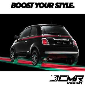Seitenstreifen hinten Fiat 500 Gucci Aufkleber Grafik Streifen kompatibel - Bild 1 von 3