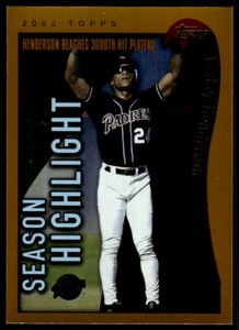 2002 Topps Baseball Card Rickey Henderson B San Diego Padres #335