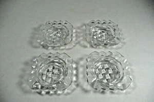 Juego de cuatro ceniceros individuales de cristal de corte profundo de colección de 3"" de ancho - Imagen 1 de 12