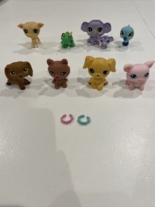Lot of 8 LPS Littlest Pet Shop Pets And 2 Accessories
