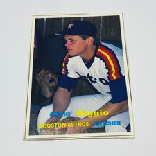 1990 SCD Pocket Price Guide Craig Biggio Astros Baseball Card hand cut AZ