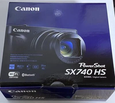 Canon PowerShot SX740 HS Black Compact Digital Camera Zoom Lens Box NEW - Image 1 of 4