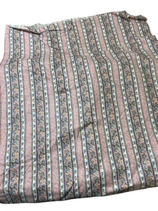 Vintage Ozark Home Furnishings Rose Pink Floral Striped Fabric Fabri Quilt 9 yds - Picture 1 of 3