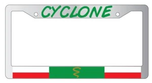 Cyclone Chrome METAL License Plate Frame Auto DC - Picture 1 of 1