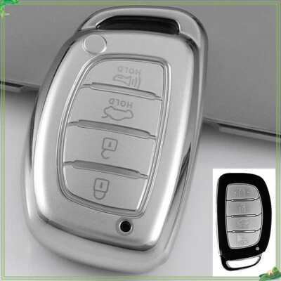 TPU Car Key Fob Cover 4 Button For Hyundai Tucson Sonata Ioniq Creta Elantra Foto 1 de 4