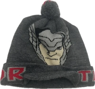 SOMBRERO GORRO VENGADORES THOR Calavera Tejido Gris Personaje Gráfico Martillo Juvenil OSFM Foto 1 de 2