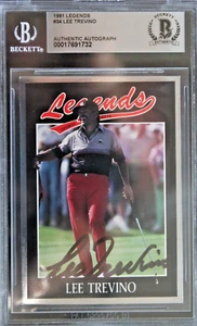 Lee Trevino Golfer PGA Golf 1991 Legends #34 Signed Autographed Tour Card BAS - Picture 1 of 4