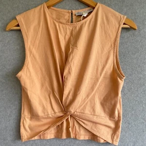 Maurie & Eve Womens Clay Sleeveless Knot Top Size 10 NEW - Picture 1 of 12