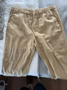 H and M Khakis Men Pants Loose Comfy - Picture 1 of 9