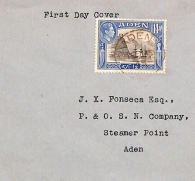 ADEN KGVI FDC 1945 Aden Local Steamer Point {samwells-covers}YJ258 - Image 1 of 4