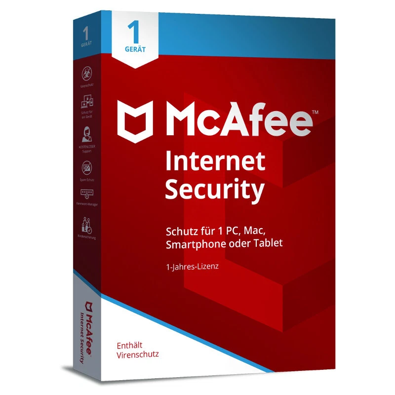 McAfee Internet Security 2020/2021 Vollversion Download - 1 Gerät