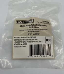 Tapa de drenaje de válvula de bola - 2 piezas - Desperdicio de latón con sello de goma - Parada y desperdicio - Imagen 1 de 5