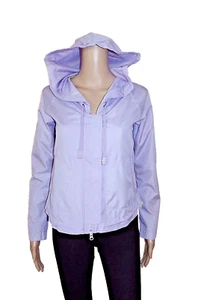 €104 DIESEL sz XXS WOMENS JACKET RAIN BASIC WINDPROOF WATERPROOF HOODED ZIP NEW - Picture 1 of 9