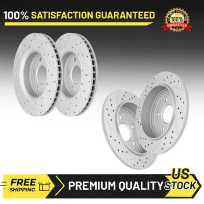 Front & Rear Rotors for 2005 2006 2007 - 2010 Jeep Grand Cherokee Commander - Image 1 of 4