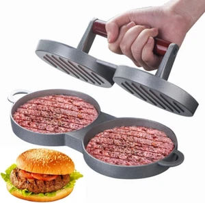 KIGI Doppel Antihaft Gefüllte Burger Presse Hamburger Patty Maker für Fleisch Biben ( - Bild 1 von 12