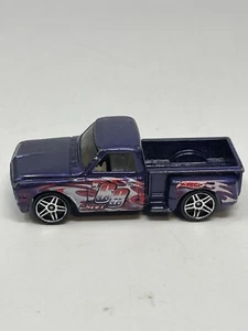 Hot Wheels 3” CUSTOM 69’ CHEVY PICK-UP Diecast METALLIC PURPLE MATTEL 2001  - Picture 1 of 5