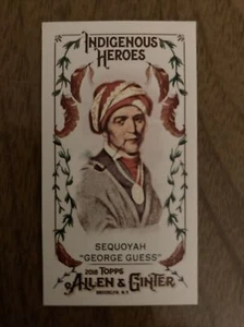 2018 Topps Allen & Ginter Indigenous Heroes Mini Sequoyah "George Guess" - Bild 1 von 2