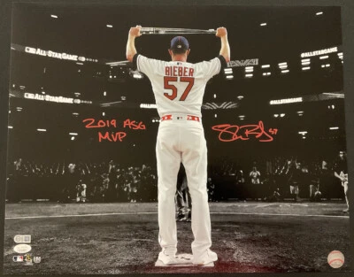 SHANE BIEBER 2019 ASG MVP Signed Autographed 16x20 Photo Guardians JSA WIT216804 - Image 1 of 4