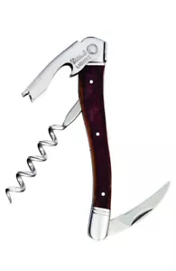 Chateau Laguiole Stainless Steel Corkscrew with Oak Barrel Handle - Picture 1 of 2