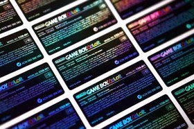Gameboy Color GBC Holographic Replacement Sticker Set