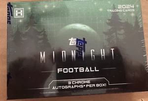 2024 TOPPS MIDNIGHT FOOTBALL HOBBY BOX (3 CHROME AUTOS) Brand New Factory Sealed - Picture 1 of 1