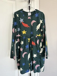 Hannah Andersson Green Star Dress With Pockets - Picture 1 of 5