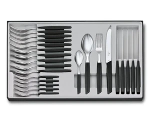 Victorinox Swiss Modern set posate 24 pezzi da tavola completo nero - Foto 1 di 2