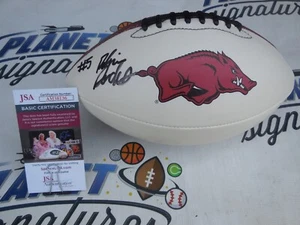 Raheim Rocket Sanders signed Arkansas UA Razorbacks logo football JSA COA - Picture 1 of 1
