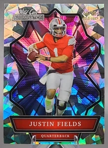 Justin Fields /99 2021 Wild Card Allumination Rookie RC Silver Cracked Ice Jets - Foto 1 di 2