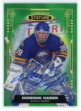 2021-22 Upper Deck Stature Hockey Dominik Hasek Green Auto 6/25 Sabres Card#5