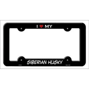 Marco de matrícula de metal de novedad Husky siberiano - Imagen 1 de 1