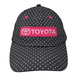 Toyota Strapback Hat Gray One Size Adjustable Embroidered Polka Dot Cotton - Picture 1 of 7