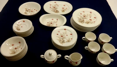 Vintage 43 Pièce Versatone Porcelaine Noritake 'Outlook' Floral Japon Service - Photo 1/4