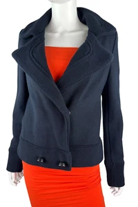 Maison Ullens 8 US 44 IT M Navy Knit Cotton Cashmere Jacket Coat Runway Auth - Picture 1 of 9