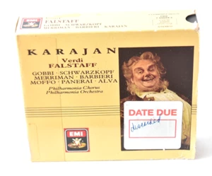 VERDI Falstaff KARAJAN Gobbi/Schwarzkopf/Merriman 2-CD Box Set EMI UK Ex-Libris - Picture 1 of 5