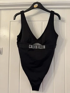 Neuer schwarzer modischer Damen-Badeanzug von Calvin Klein, UK-Größe Large - Bild 1 von 10