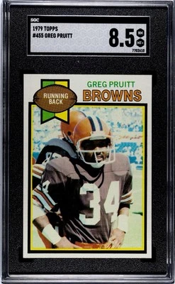 1979 Topps Greg Pruitt #455 Cleveland Browns Football SGC 8.5 NM-MT+ - Image 1 of 2