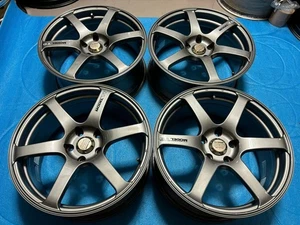 JDM Lightweight YOKOHAMA AVS MODEL T6 1818X8J +38 PCD 114.3/5H Used 4B No Tires - Picture 1 of 10