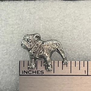Vtg MACK Trucks Bulldog Lapel Pin Silver Tone Metal Advertising Collectible 3/4” - Picture 1 of 8