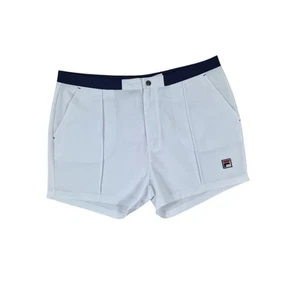 FILA Mens Tennis Shorts Size XL 36W White Navy 80s Casuals Botazzi Vintage - Picture 1 of 12