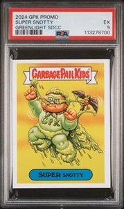 2024 GPK GreenLight SDCC Promo Super Snotty Sticker PSA EX 5 Garbage Pail Kids - Picture 1 of 3